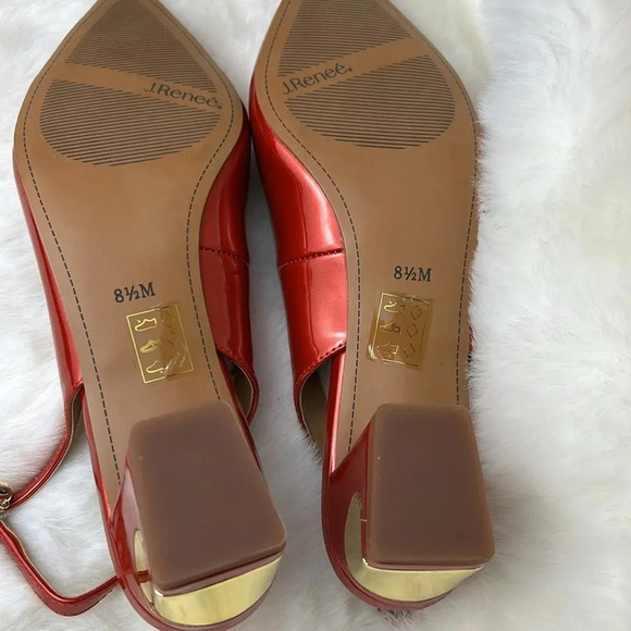 Prom,glam,shiny,2” heels,J.Renee shoe,women NEW! Shayenne,red pearl patent, - Picture 10 of 14